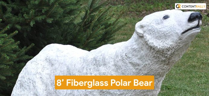 8’ Fiberglass Polar Bear