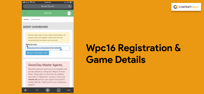 Wpc16 Registration & Game Details