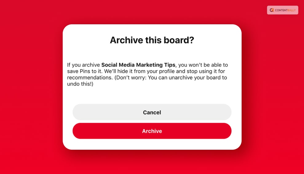 How To Archive Board On Pinterest? 