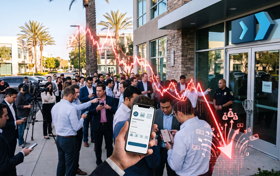 The First Smartphone Bank Run